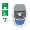 Leitz IQ OptiMax Small Office 350 mikrokrájačka skartovačka bezpečnostná trieda P5 22 l – biela