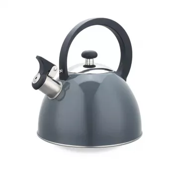 Elektrická kanvica Maestro MR-1302-sivá 2,5 l nerez, sivé puzdro, píšťalka, rukoväť zostávajúca chladná