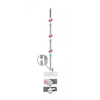 Sada mopu na mokré čistenie ESPERANZA EHS004 s vedrom, vymeniteľnou mikrovláknovou mopovou hlavou, otočný kĺb, výška 1250 mm, 1,1 kg