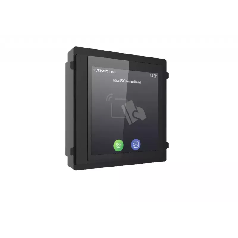 Hikvision DS-KD-TDM dotykový modul displeja s čítačkou kariet Mifare, 480x480 IPS, pre modulárnu dverovú stanicu KD8 Series Pro