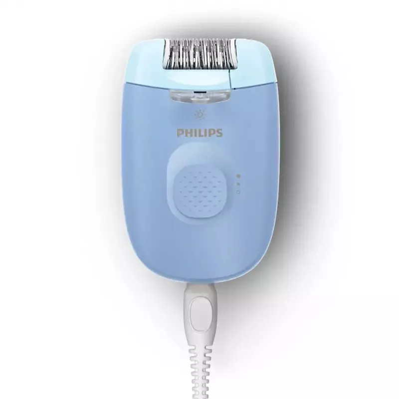 Epilátor Philips BRE247/00 Series 4000 — 2 výkonové stupne, holiaci strojček, masáž, modrý