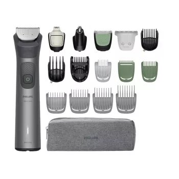 Philips All-in-One Trimmer 7000 Series MG7941/15 — 17-in-1 nabíjateľný strihač, 0,5 mm–16 mm, sivý