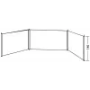 Plážová vetrolamka Easy Camp 120330 sivá polyester 5000 mm x 1400 mm