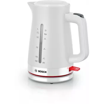 Elektrická kanvica Bosch TWK3M121 — 1,7 l, 2400 W, biela, plastové telo