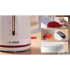 Elektrická kanvica Bosch TWK3M121 — 1,7 l, 2400 W, biela, plastové telo
