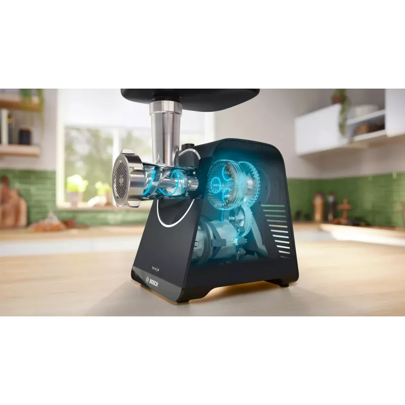 Mlynček na mäso Bosch Serie 4 MFWS450B 500 W, 2,5 kg/min, 2 rýchlosti, čierny