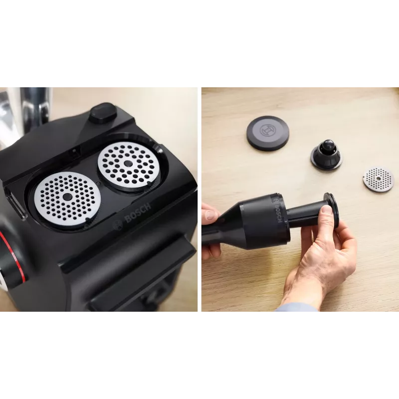 Mlynček na mäso Bosch Serie 4 MFWS450B 500 W, 2,5 kg/min, 2 rýchlosti, čierny