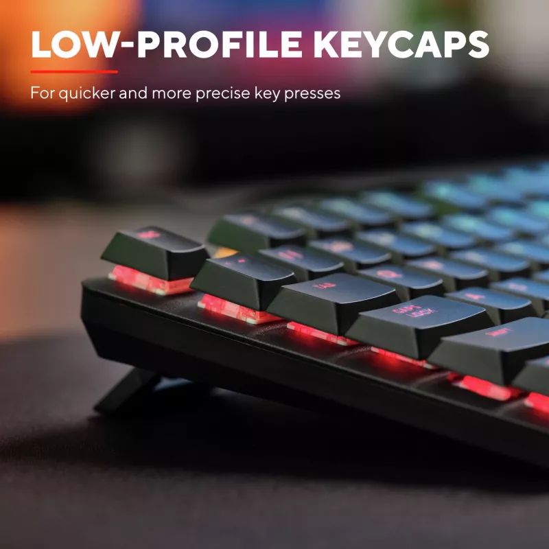 Trust GXT 868 Torix klávesnica herná USB + RF Wireless + Bluetooth QWERTY US English čierna