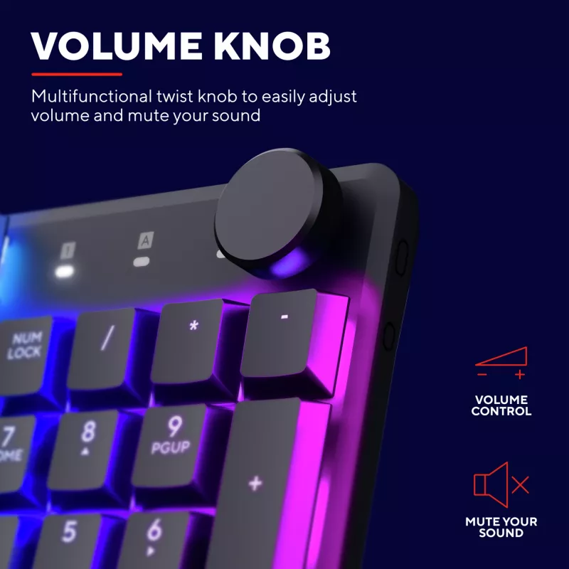 Trust GXT 868 Torix klávesnica herná USB + RF Wireless + Bluetooth QWERTY US English čierna