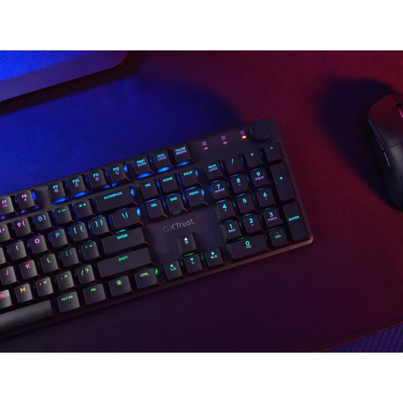 Trust GXT 868 Torix klávesnica herná USB + RF Wireless + Bluetooth QWERTY US English čierna