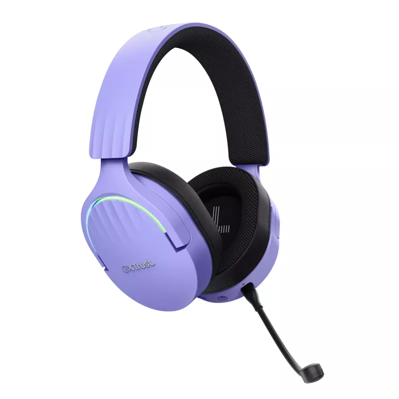 Trust GXT 491P FAYZO headset káblový & bezdrôtový hlavový most herný USB Type-A Bluetooth čierny, fialový