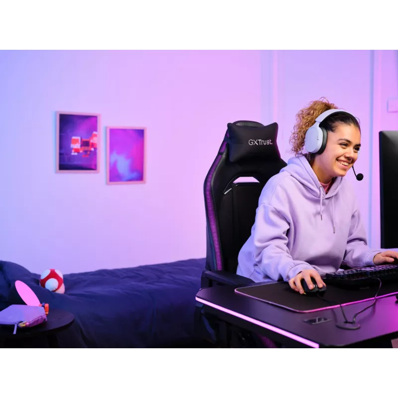 Trust GXT 491P FAYZO headset káblový & bezdrôtový hlavový most herný USB Type-A Bluetooth čierny, fialový