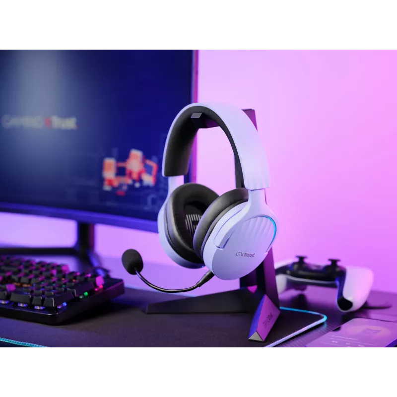 Trust GXT 491P FAYZO headset káblový & bezdrôtový hlavový most herný USB Type-A Bluetooth čierny, fialový