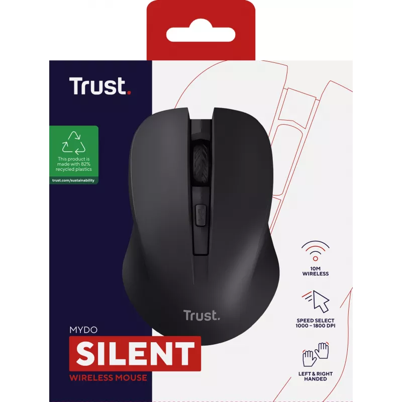 Trust Mydo myš kancelárska obojručná RF Wireless optická 1800 DPI