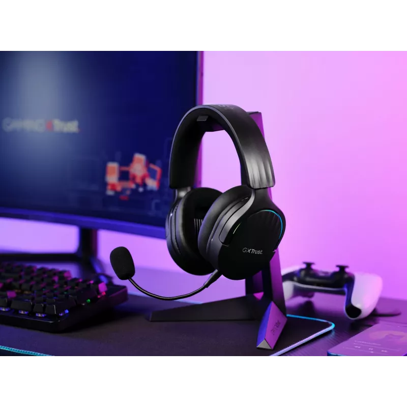 Trust GXT 491 Fayzo headset káblový & bezdrôtový head-band herný USB Type-C Bluetooth čierny