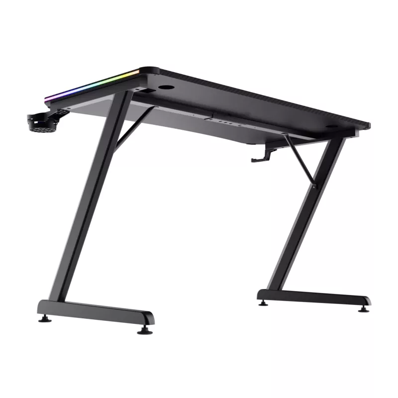 Obdĺžnikový stôl TRUST GXT 709 LUMINUS čierny 1200x600x740 mm