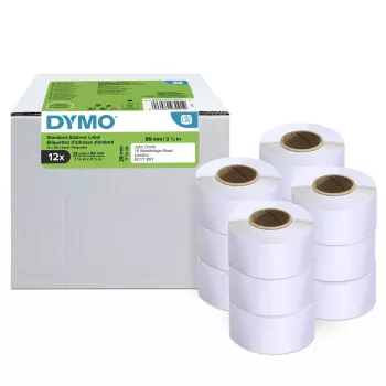 DYMO Authentic LabelWriter adresné etikety | 28 mm x 89 mm | 12 rolí po 130 Easy-Peel etikiet (1 560 kusov) | samolepiace | pre LabelWriter tlačiareň etikiet