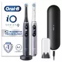 Elektrická zubná kefka Oral-B iO 9 dospelí rotačná, 2 rukoväte, 2 hlavice, integrovaná batéria, 3 hod. nabíjania, čierna/ružová