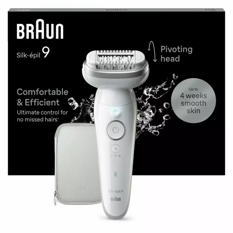 Epilátor Braun Silk-épil 9 9-011 40 pinzet strieborná biela