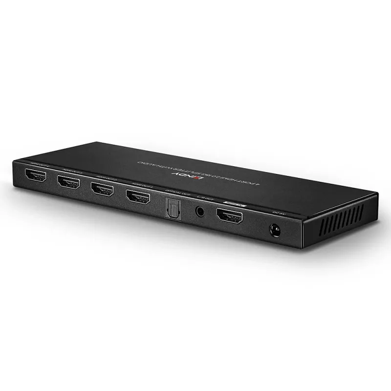 Lindy 4-port HDMI 18G splitter so zvukom a downscalingom