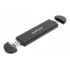 Puzdro na SSD Manhattan M.2 NVMe SATA USB-C USB-A 10 Gbps čierne