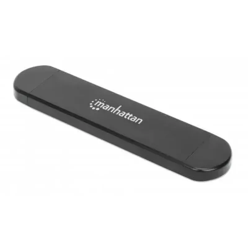 Puzdro na SSD Manhattan M.2 NVMe SATA USB-C USB-A 10 Gbps čierne