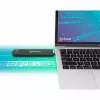 Puzdro na SSD Manhattan M.2 NVMe SATA USB-C USB-A 10 Gbps čierne