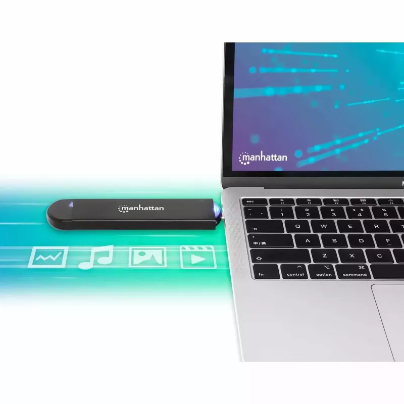 Puzdro na SSD Manhattan M.2 NVMe SATA USB-C USB-A 10 Gbps čierne