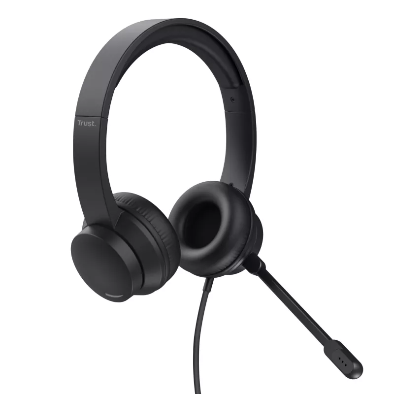 Trust HS-201 headset káblový s hlavovým mostíkom kancelária/call centrum USB Type-A čierny