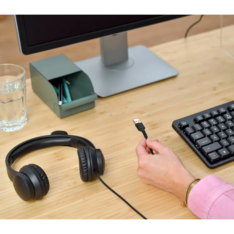Trust HS-201 headset káblový s hlavovým mostíkom kancelária/call centrum USB Type-A čierny