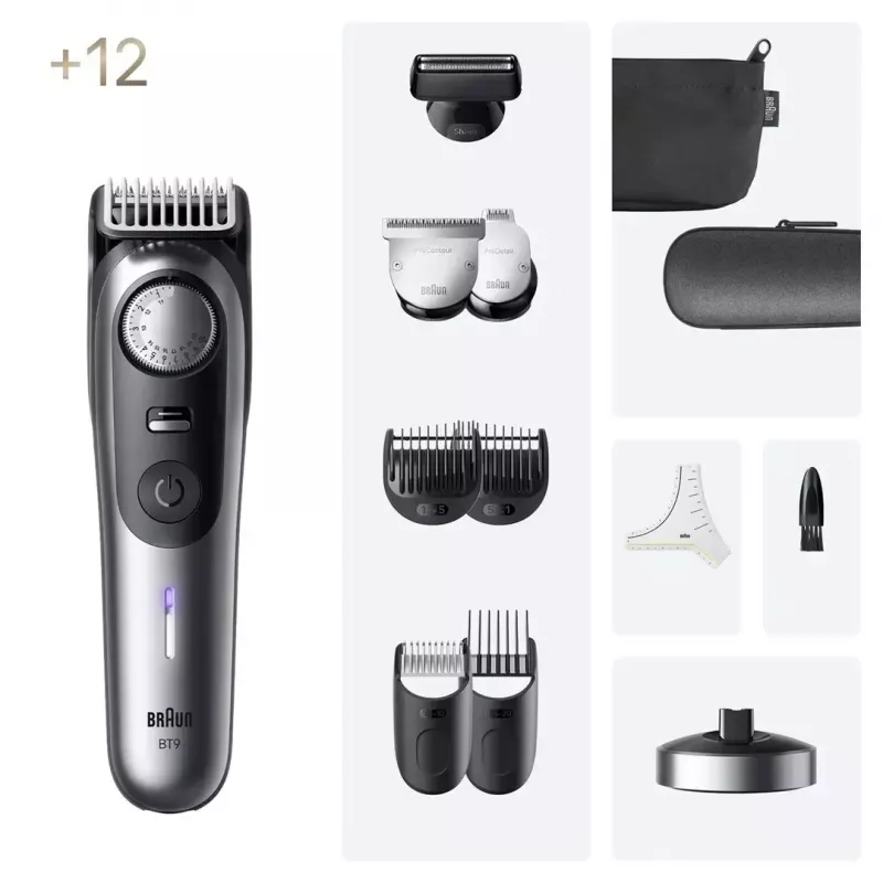 Braun BeardTrimmer 9 BT9560 akumulátor 52 2 cm mokré & suché čierna, sivá