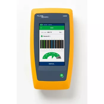 Tester krútenej dvojlinky Fluke LIQ-100 s podporou RJ-45/USB, max. dĺžka 305 m, 6400-mAh Li-Ion batéria