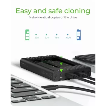 ICY BOX IB-2817MCL-C31 puzdro na SSD čierne M.2 USB napájané