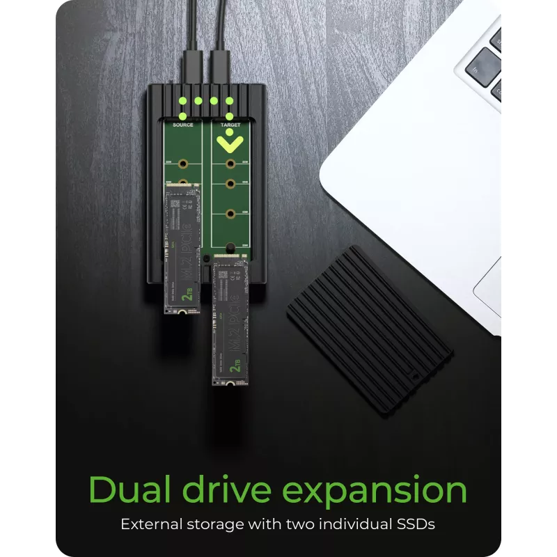 ICY BOX IB-2817MCL-C31 puzdro na SSD čierne M.2 USB napájané