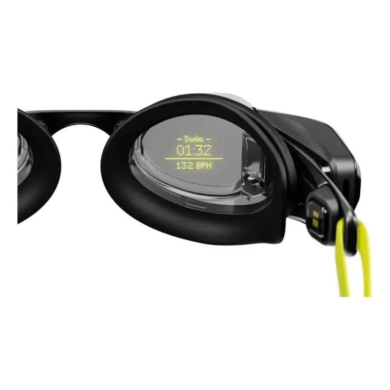 Plavecké okuliare Form Smart Swim 2 — unisex, čierny rám, čierne sklá