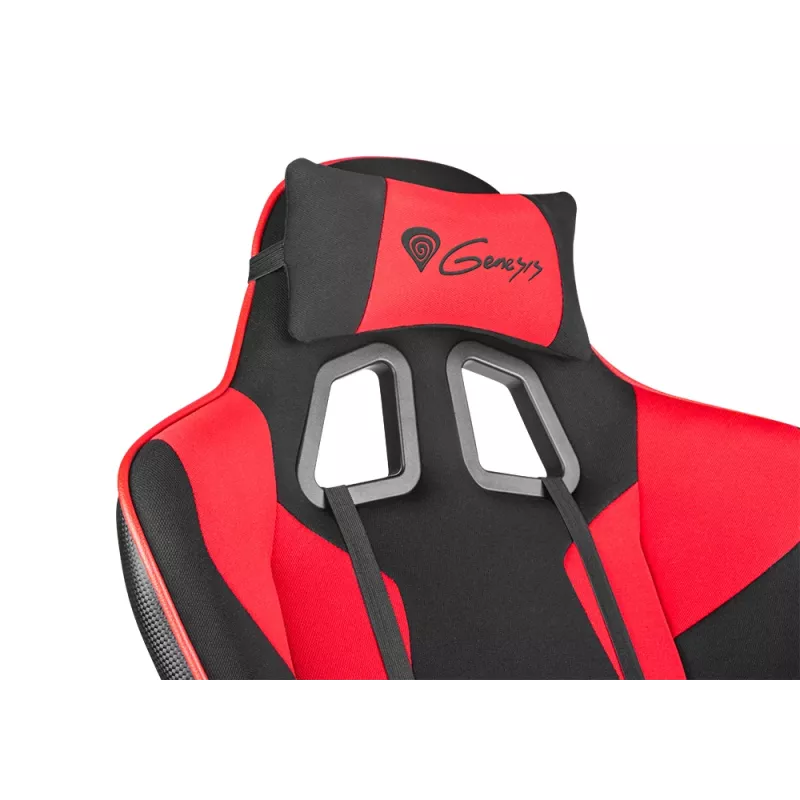 GENESIS SX77 PC herná stolička čalúnené sedadlo čierna, červená
