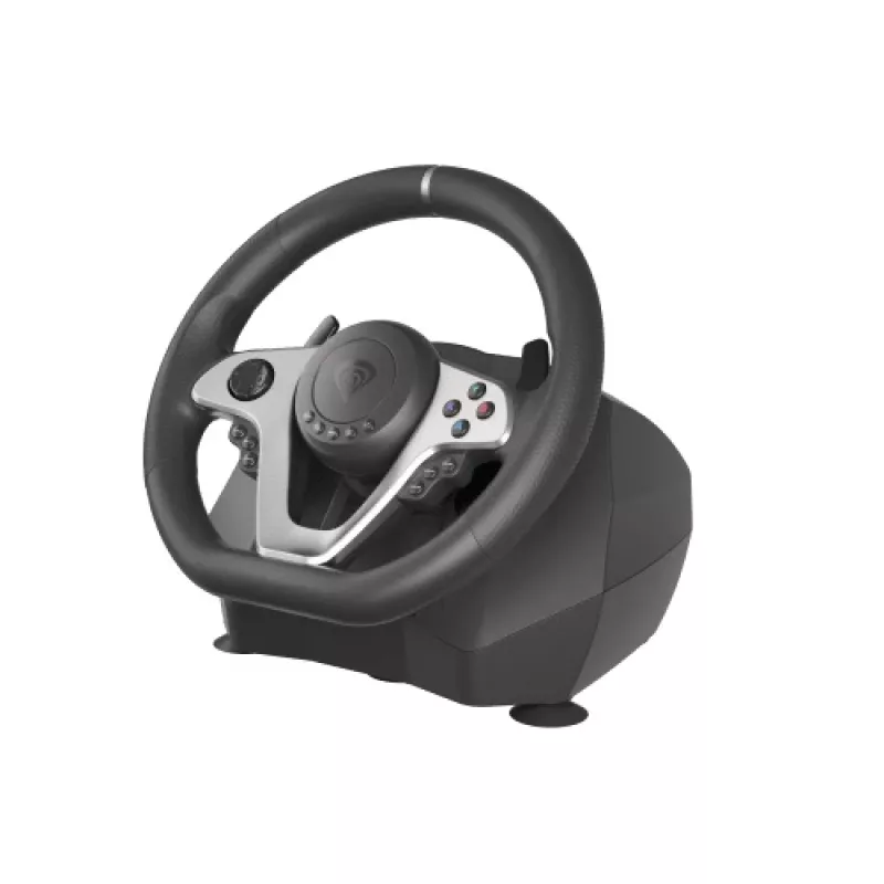 GENESIS Seaborg 400 čierna, strieborná USB volant + pedále Nintendo Switch, PC, PlayStation 4, Playstation 3, Xbox 360, Xbox One, Xbox One S, Xbox One X