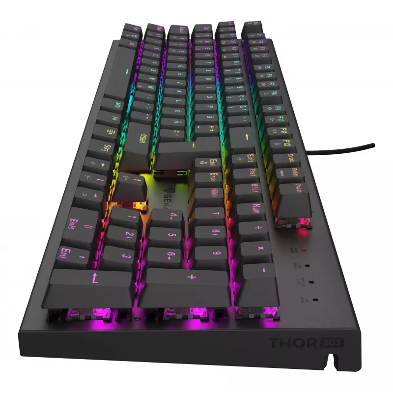 GENESIS Thor 303 herná klávesnica USB QWERTZ nemecká čierna mechanická RGB