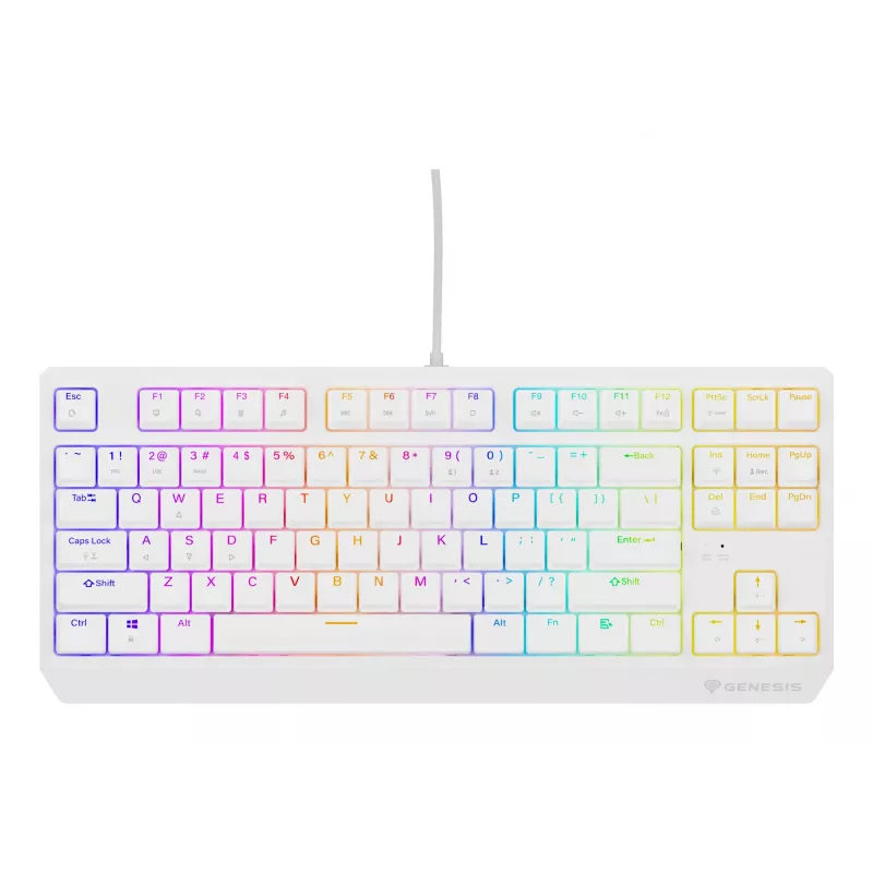 GENESIS Thor 230 TKL klávesnica herná USB QWERTY US-anglická biela