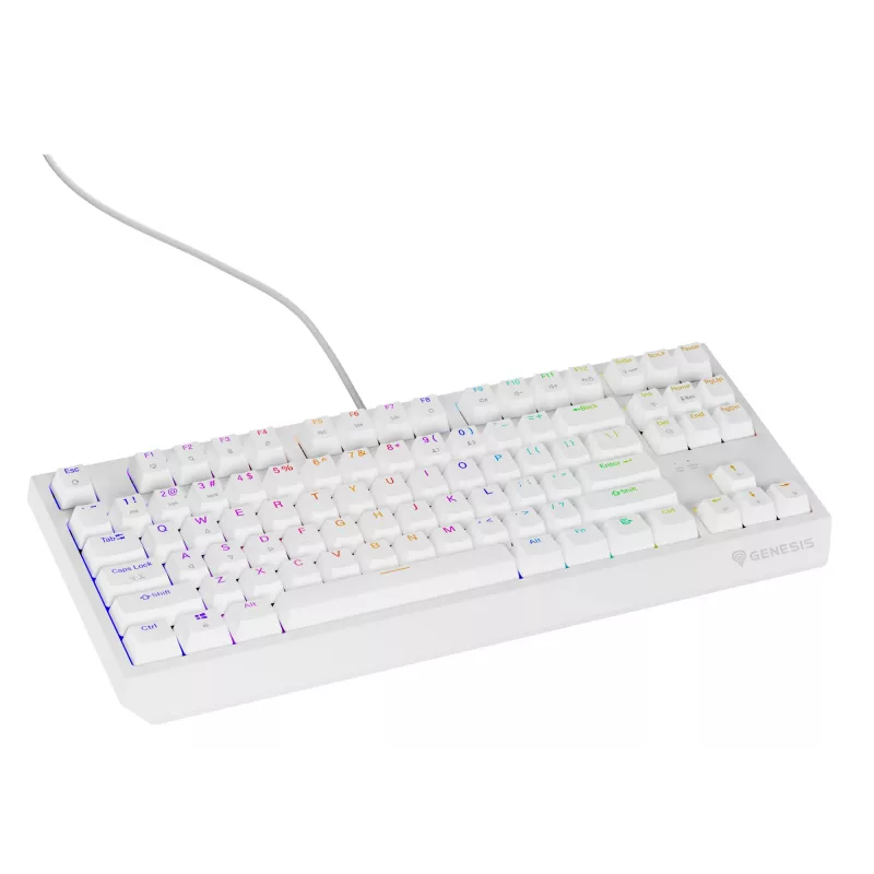 GENESIS Thor 230 TKL klávesnica herná USB QWERTY US-anglická biela