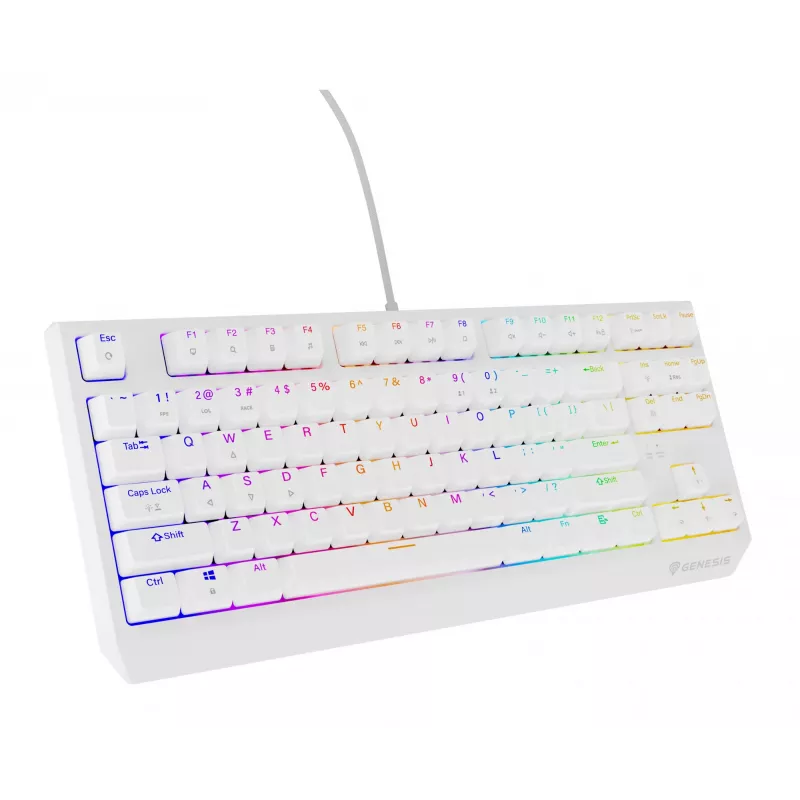 GENESIS Thor 230 TKL klávesnica herná USB QWERTY US-anglická biela