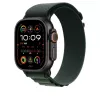Remienok Apple 49 mm Dark Green Alpine Loop malý Black Titanium Finish