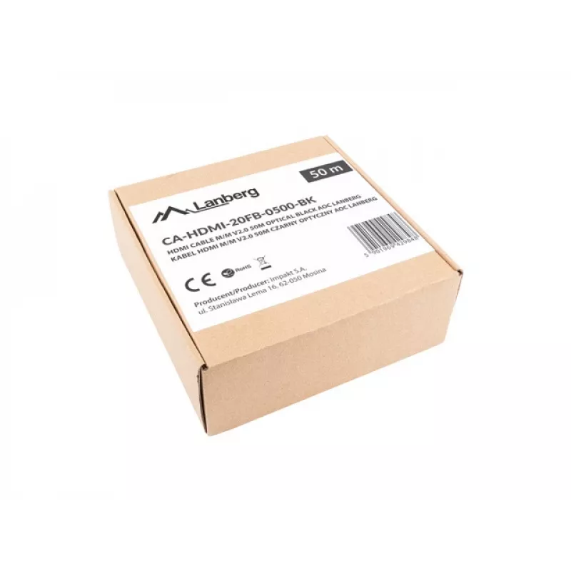 LANBERG HDMI kábel – M/m v2.0 optický kábel 50m čierny Aoc