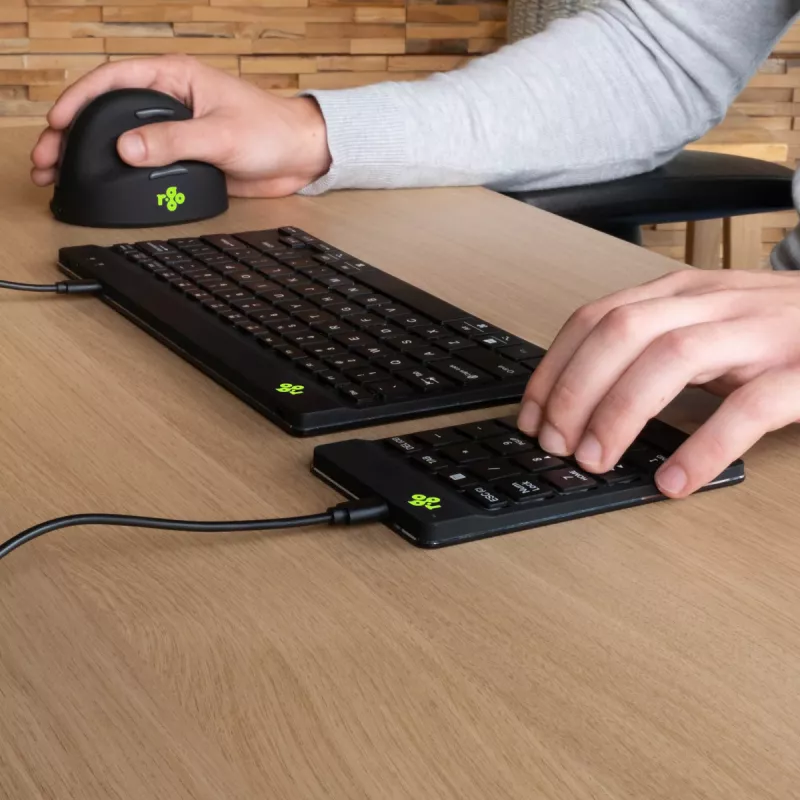 R-Go Tools numerická klávesnica R-Go Numpad Break, ergonomická numerická klávesnica so softvérom na prestávky, káblová, čierna