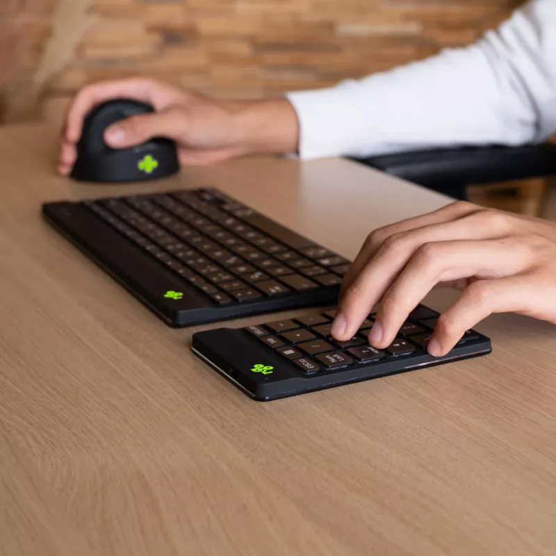 R-Go Tools numerická klávesnica R-Go Numpad Break, ergonomický numerický blok so softvérom na prestávky, Bluetooth, čierna