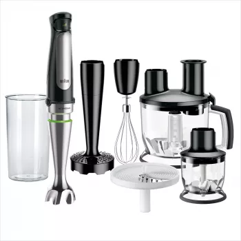 Braun MQ 7087X 1,2 l tyčový mixér 1000 W čierna, nehrdzavejúca oceľ