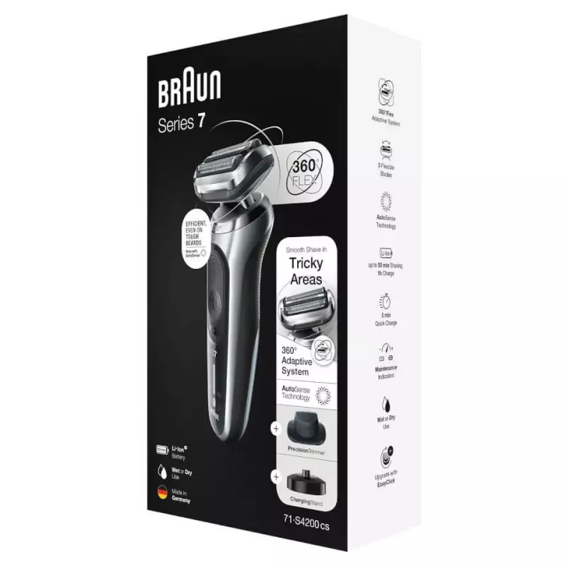 Foliierrasierer Braun Series 7 71-S4200cs čierny AutoSense batéria