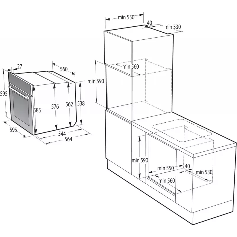 Vstavaná rúra Gorenje BO6737E02BG, multifunkčná