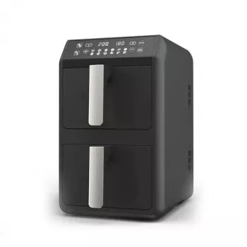 Elektrická fritéza na horúci vzduch Maestro MR-761, kapacita 10 L, 2400 W, 12 programov, 80–200 °C, dvojitá konštrukcia, čierna