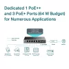TP-Link 6-portový gigabitový desktop switch s 3-portovým PoE+ a 1-portovým PoE++